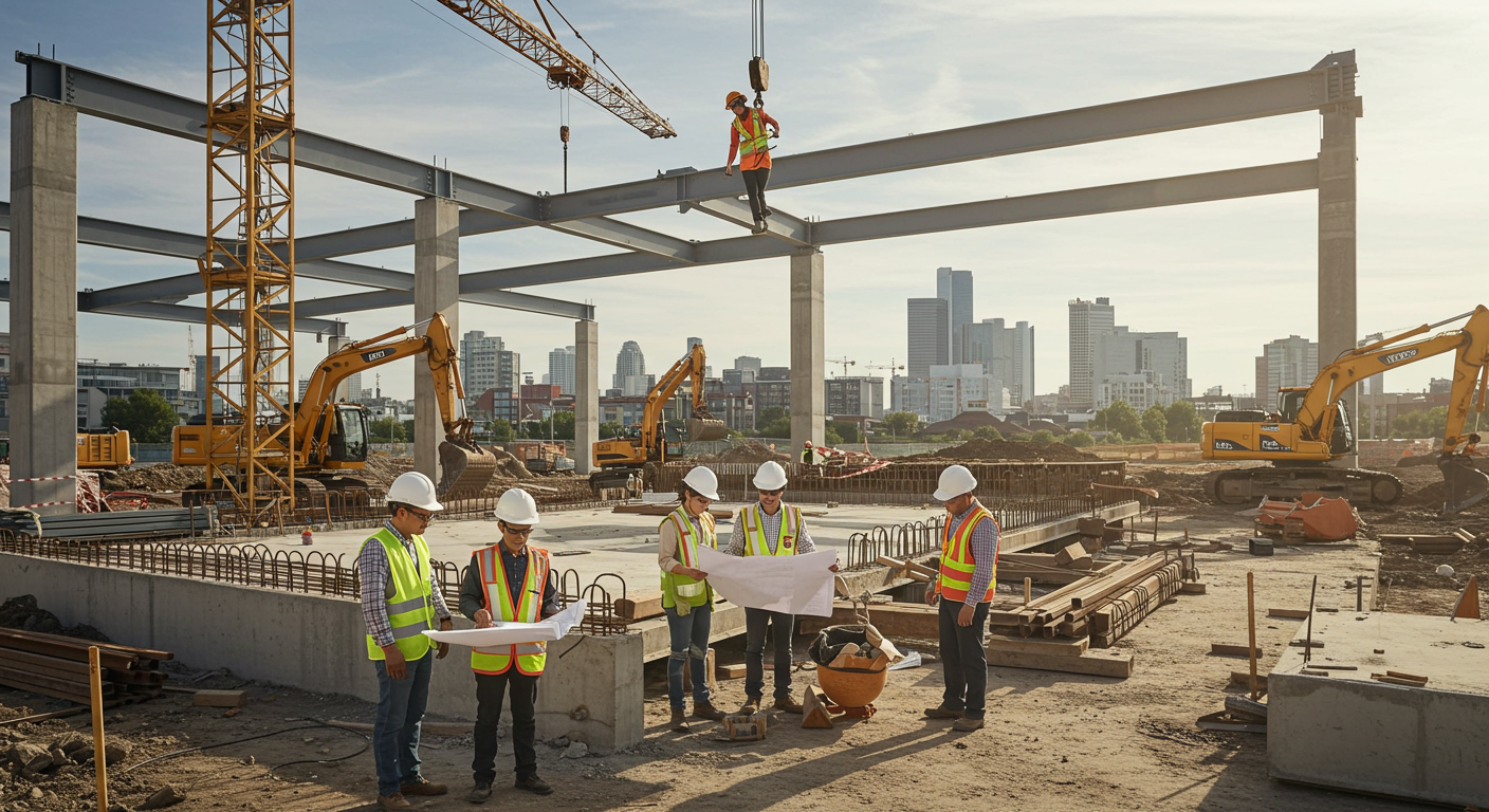 Active construction site